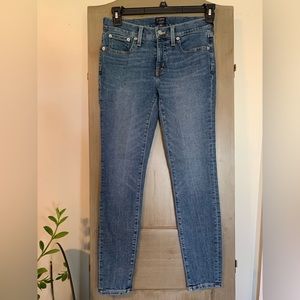 Size 26 J. Crew 8” Mid-Rise Skinny Jeans